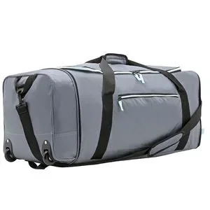 protege Bags Protg 32 Compactible Rolling Travel Duffel Gray - Main Image